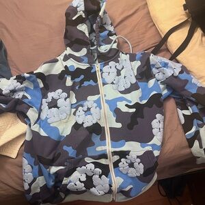 Denim tears Camouflage Zip-Up Hoodie